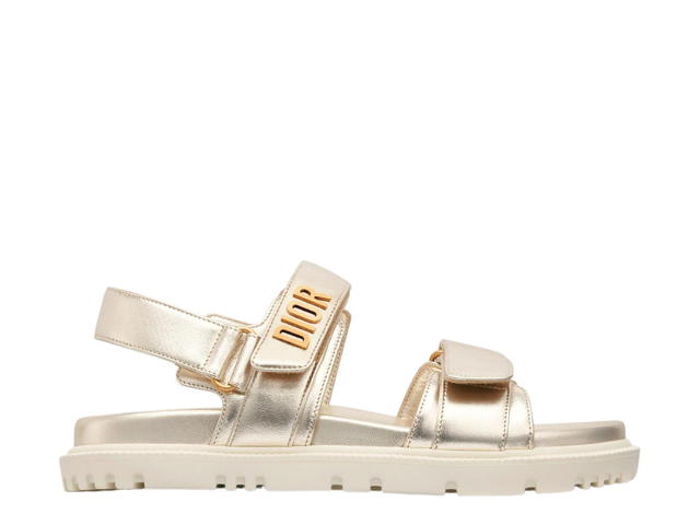 Dior Dior Act Sandal In Gold-Tone Shiny Metallic Calfskin (W) - view 1