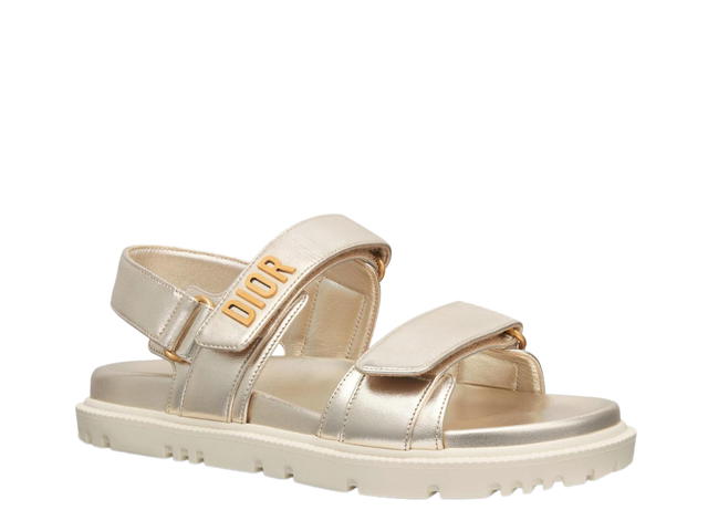 Dior Dior Act Sandal In Gold-Tone Shiny Metallic Calfskin (W) - view 2