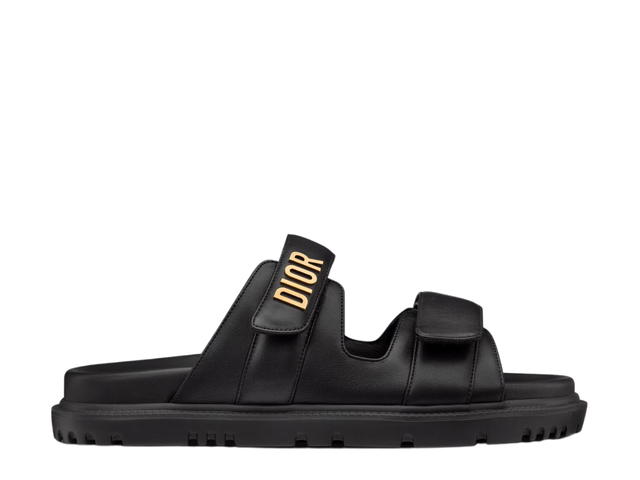 Dior Dior Dioract Slide In Lambskin With Gold-finish Metal Black (W) - view 1