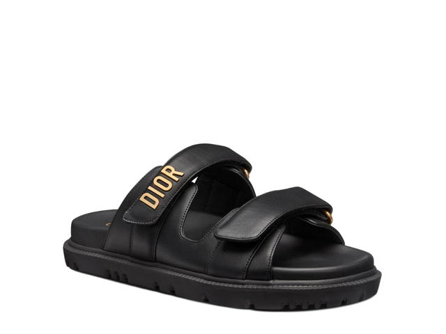 Dior Dior Dioract Slide In Lambskin With Gold-finish Metal Black (W) - view 2