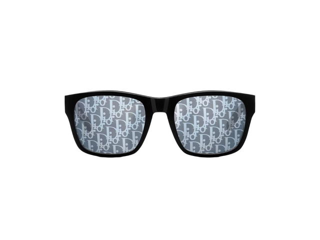 Dior Dior DiorB23 S2F In Black Rectangular Sunglasses With Dior Oblique Motif - view 1
