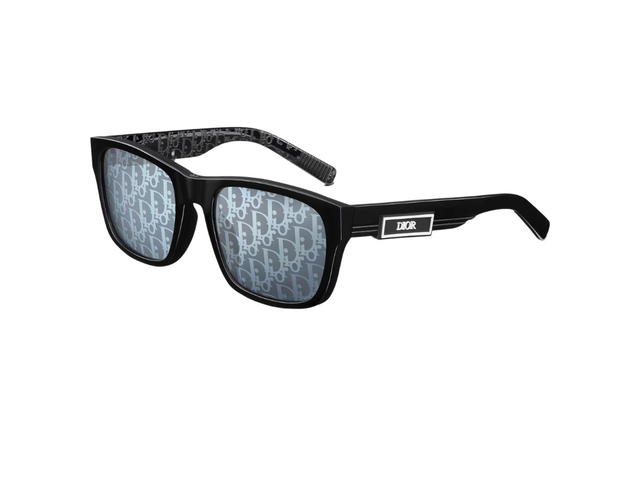 Dior Dior DiorB23 S2F In Black Rectangular Sunglasses With Dior Oblique Motif - view 2