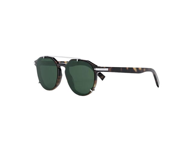 Dior Dior DiorBlacksuit RI-24C0 In Square Acetate Frame With Green Lenses Havana - view 1