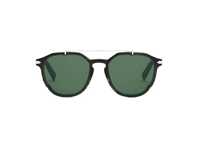 Dior Dior DiorBlacksuit RI-24C0 In Square Acetate Frame With Green Lenses Havana - view 2