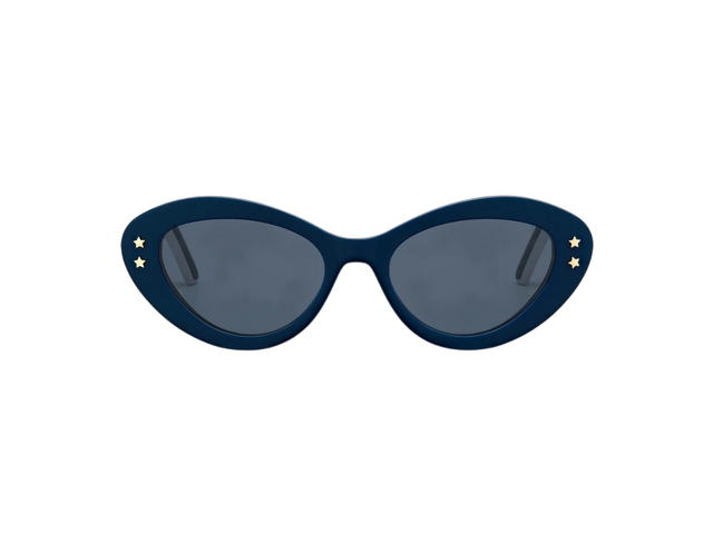 Dior DiorPacific B1U Sunglasses In Blue Acetate Frame With Gold-Tone Logo - view 1