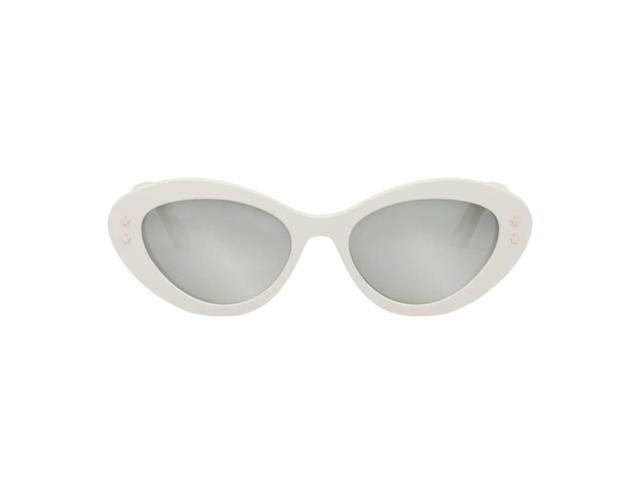 Dior Dior Diorpacific B1U In Butterfly Sunglasses White-Green Acetate Frame With Grey Lenses - view 1