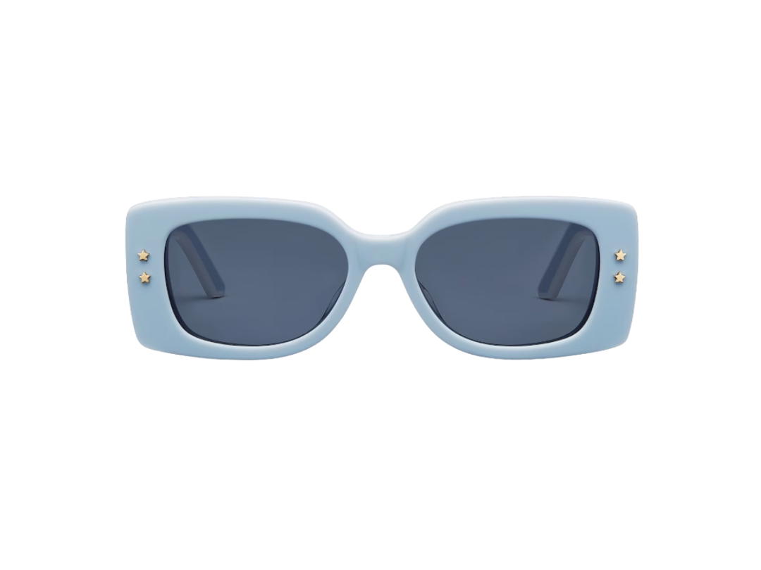 Dior Dior Diorpacific S1U Square Sunglasses In Blue-White Tri-Layer Effect Acetate Frame With Blue Lenses