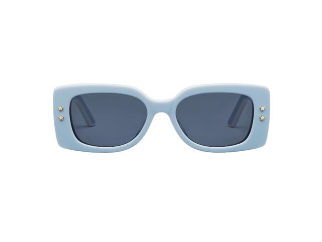 Dior Dior Diorpacific S1U Square Sunglasses In Blue-White Tri-Layer Effect Acetate Frame With Blue Lenses - view 1