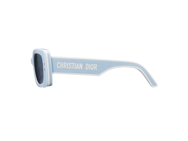 Dior Dior Diorpacific S1U Square Sunglasses In Blue-White Tri-Layer Effect Acetate Frame With Blue Lenses - view 3