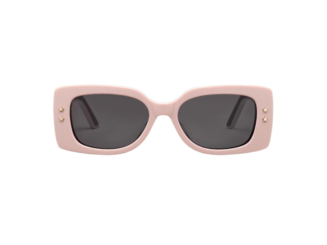 Dior Dior Diorpacific S1U Square Sunglasses In Pink-White Tri-Layer Effect Acetate Frame With Gray Lenses