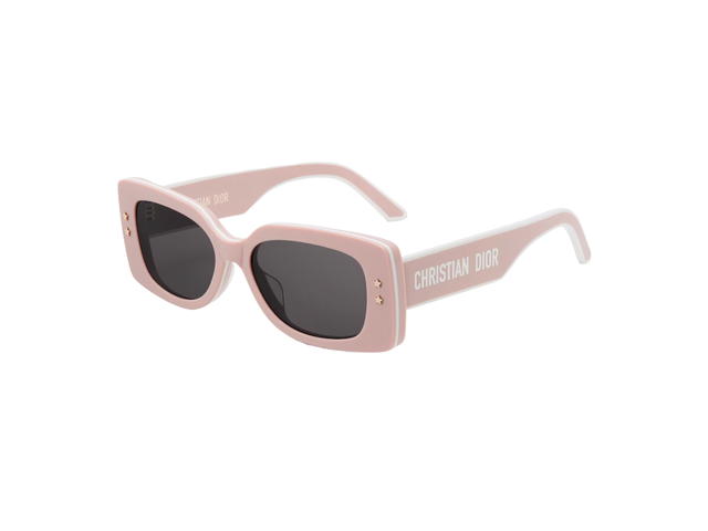 Dior Dior Diorpacific S1U Square Sunglasses In Pink-White Tri-Layer Effect Acetate Frame With Gray Lenses - view 2