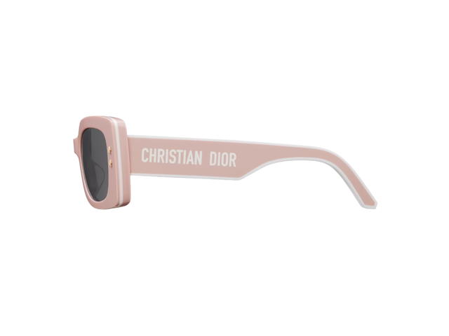 Dior Dior Diorpacific S1U Square Sunglasses In Pink-White Tri-Layer Effect Acetate Frame With Gray Lenses - view 3