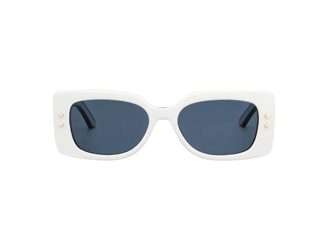 Dior Dior DiorPacific S1U In White Square Sunglasses With Blue Lenses