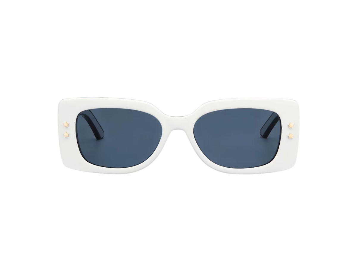 Dior Dior DiorPacific S1U In White Square Sunglasses With Blue Lenses
