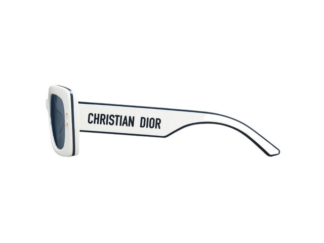 Dior Dior DiorPacific S1U In White Square Sunglasses With Blue Lenses - view 2
