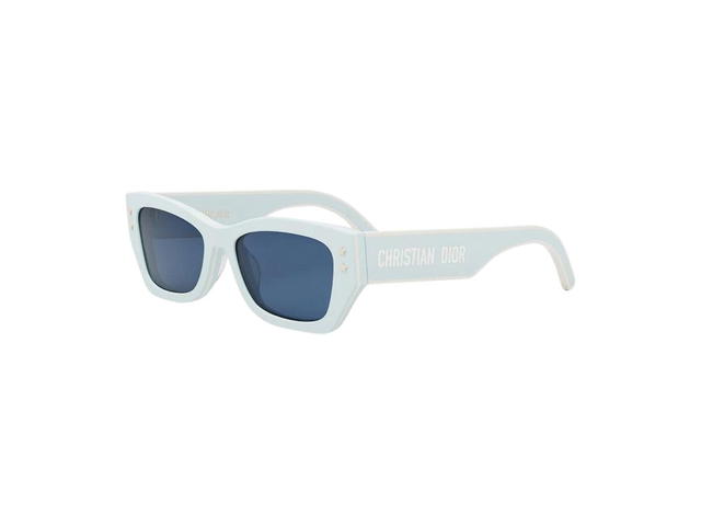 Dior Dior DiorPacific S2U 80B0 Square Sunglasses In Shiny Azure Blue And White Frame With Blue Lenses - view 1