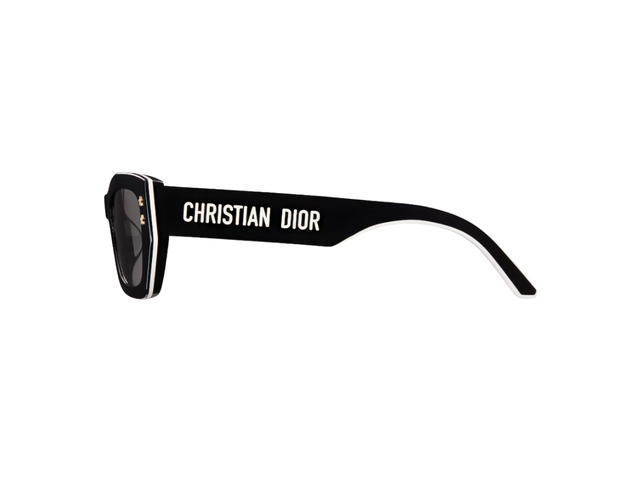 Dior Dior Diorpacific S2U Rectangular Sunglasses In Black-White Tri-Layer Effect Acetate Frame With Gray Lenses - view 3