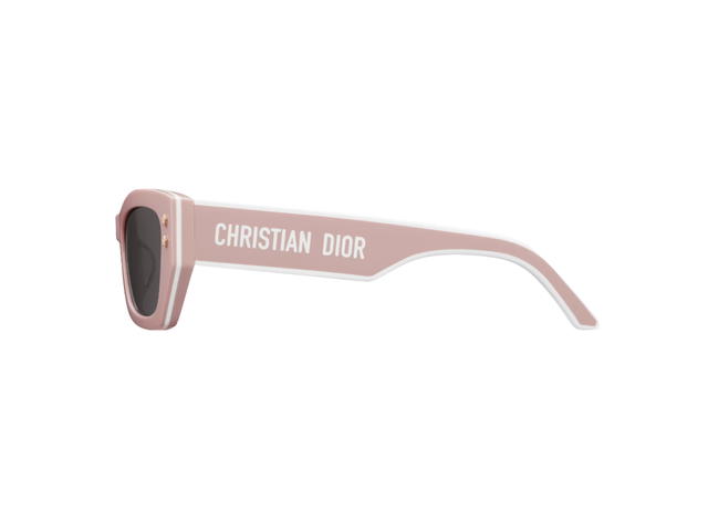 Dior Dior Diorpacific S2U Rectangular Sunglasses In Pink-White Tri-Layer Effect Acetate Frame With Gray Lenses - view 3