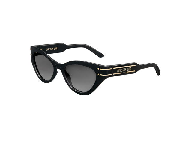 Dior Dior Diorsignature B7I Butterfly Sunglasses In Black Acetate Frame With Gray Gradient Lenses - view 2