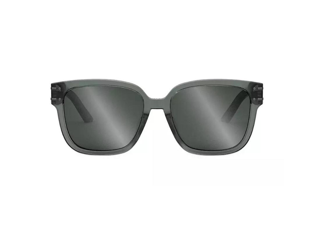 Dior Dior DiorSignature S7F In Transparent Gray Saquare Sunglasses With Gray Gradient Lenses