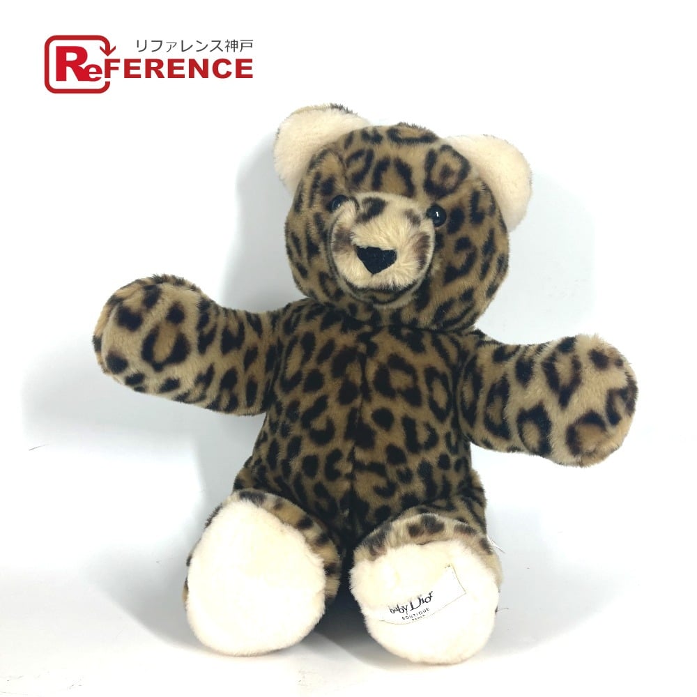 Dior Dior doll bear bear interior leopard pattern Teddy bear Plush Doll cotton Brown
