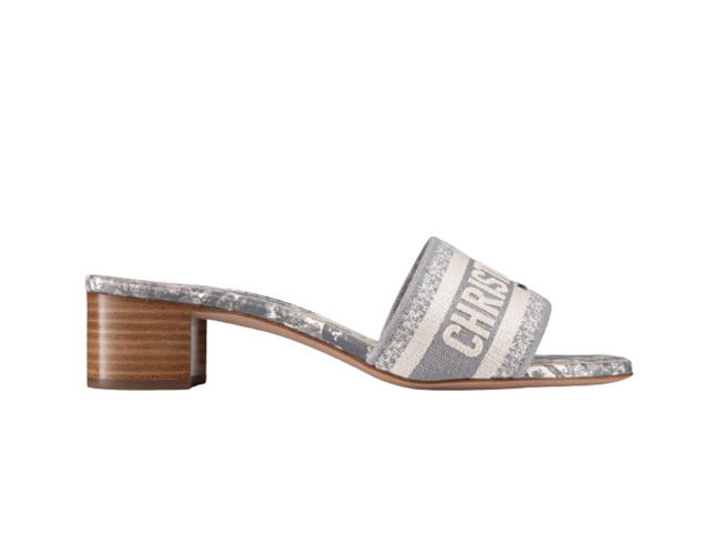 Dior Dior Dway Heeled Slide Gray Toile de Jouy - view 1
