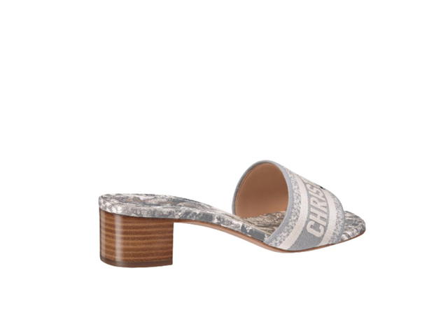 Dior Dior Dway Heeled Slide Gray Toile de Jouy - view 3