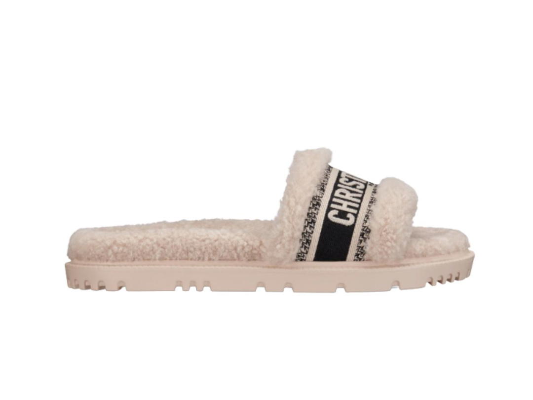 Dior Dior Dway Slide Black Honey Shearling