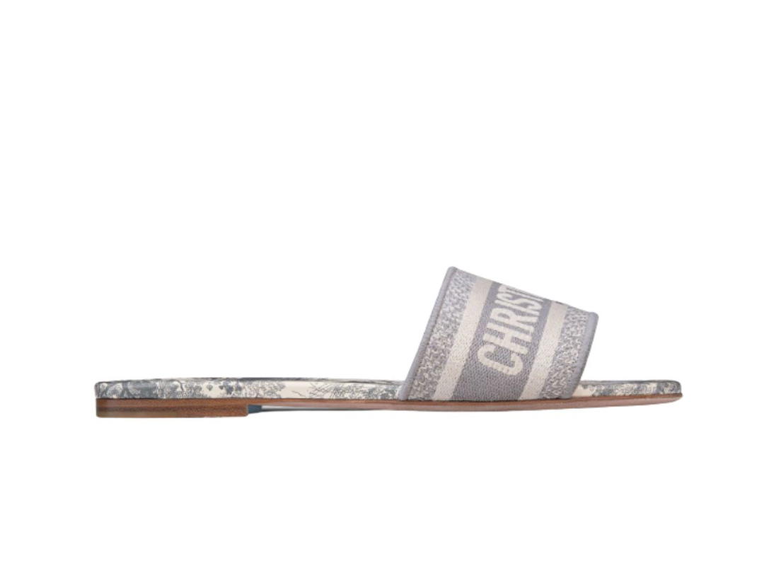 Dior Dior Dway Slide Gray Toile de Jouy
