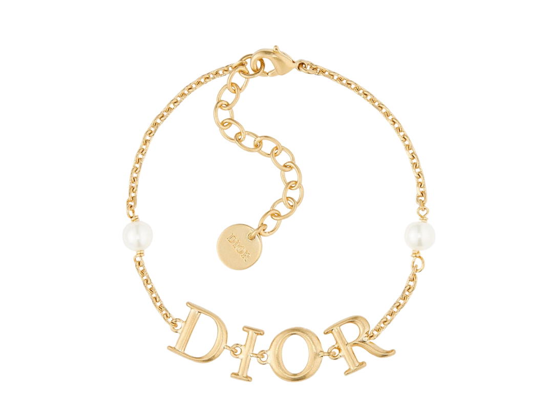 Dior Dior Evolution Bracelet Gold-Finish Metal And White Resin Pearls