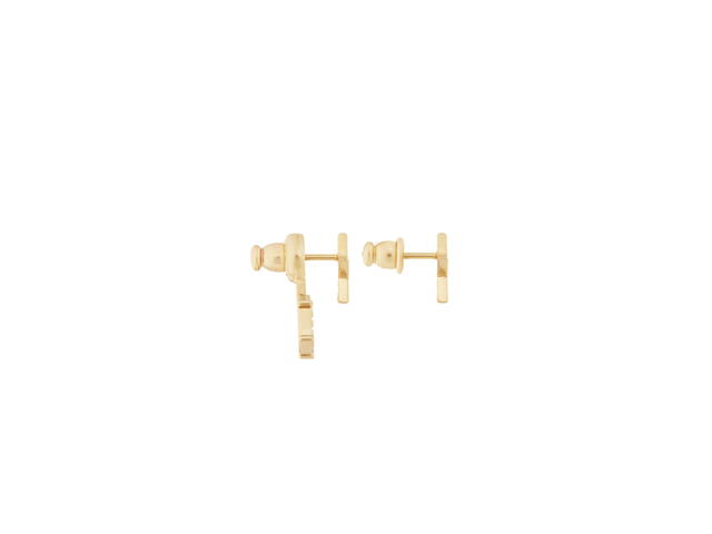 Dior Dior Evolution Earrings In Gold-Finish Metal And Silver-Tone Crystals - view 3