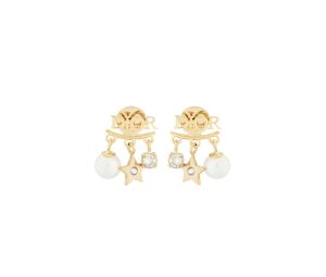 Buy Dior Evolution Earrings In Gold-Finish Metal With White Resin Beads And White Crystals at Sasom – Authentic and Ready to Ship