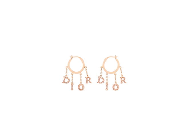 Dior Dior Evolution Earrings In Pink-Finish Metal And Pink Crystals - view 1