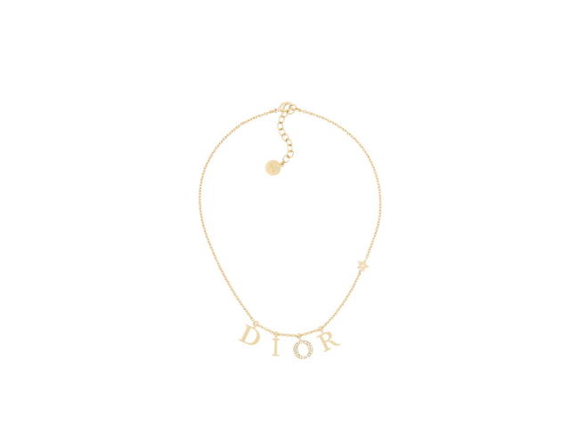 Dior Dior Evolution Necklace Gold-Finish Metal And White Crystals - view 1