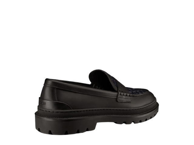 Dior Dior Explorer Loafer In Black Smooth Calfskin And Dior Oblique Jacquard - view 2