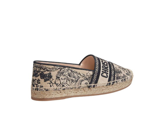 Dior Dior Granville Espadrille Hazelnut Toile De Jouy Embroidered Cotton - view 3