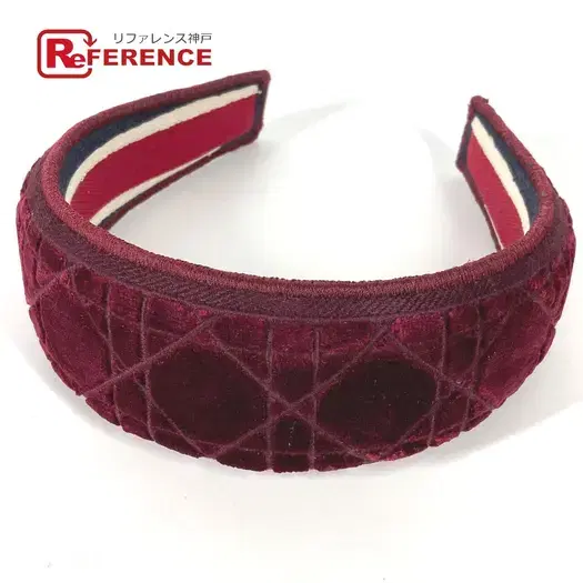 Buy Dior hair accessory Cannage Headband Hairband Velor wine-red at Sasom – Authentic and Ready to Ship