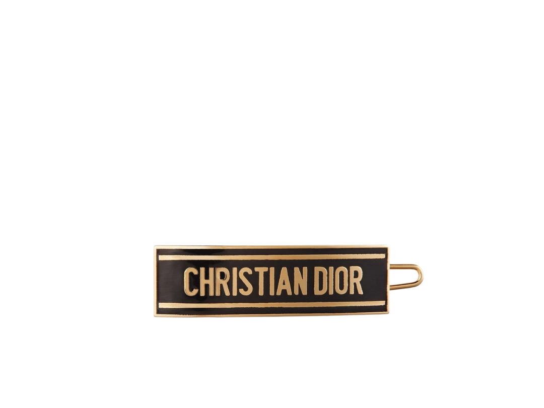 Dior Dior Hair Clip Gold Christian Dior Black