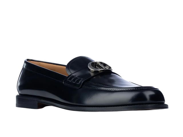 Dior Dior Homme Logo Plaque Slip-On Loafers Black Silver - view 2