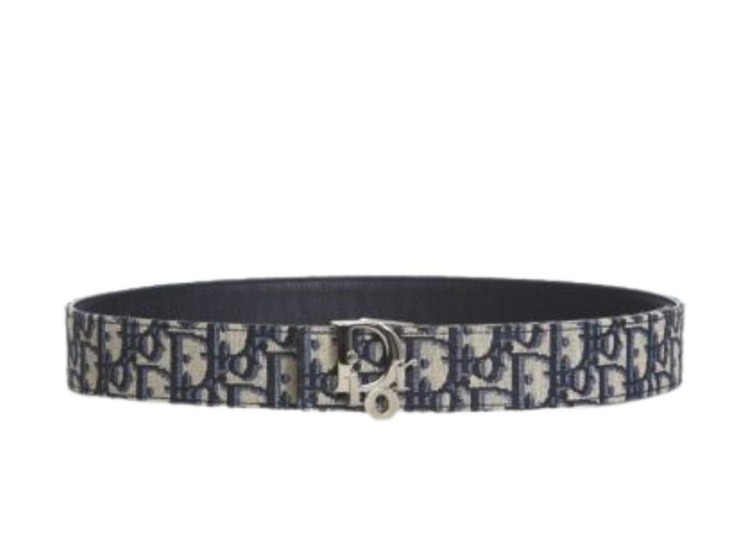 Dior Dior Homme Reversible Oblique Belt With Dior Oblique Logo Buckle