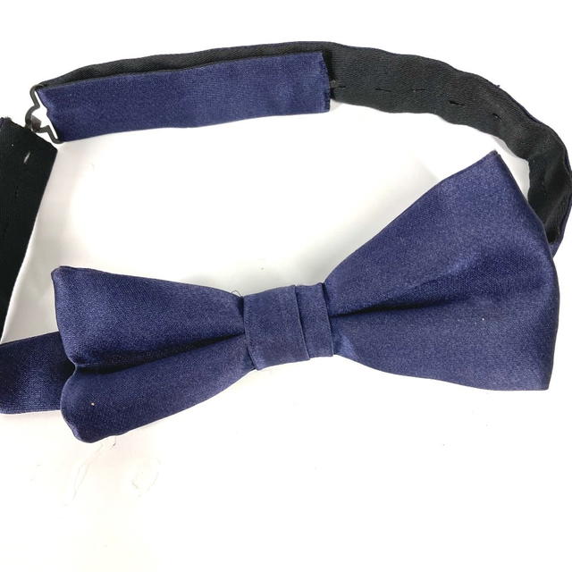 Dior DIOR HOMME Ribbon Butterfly Necktie silk Navy Unused - view 4