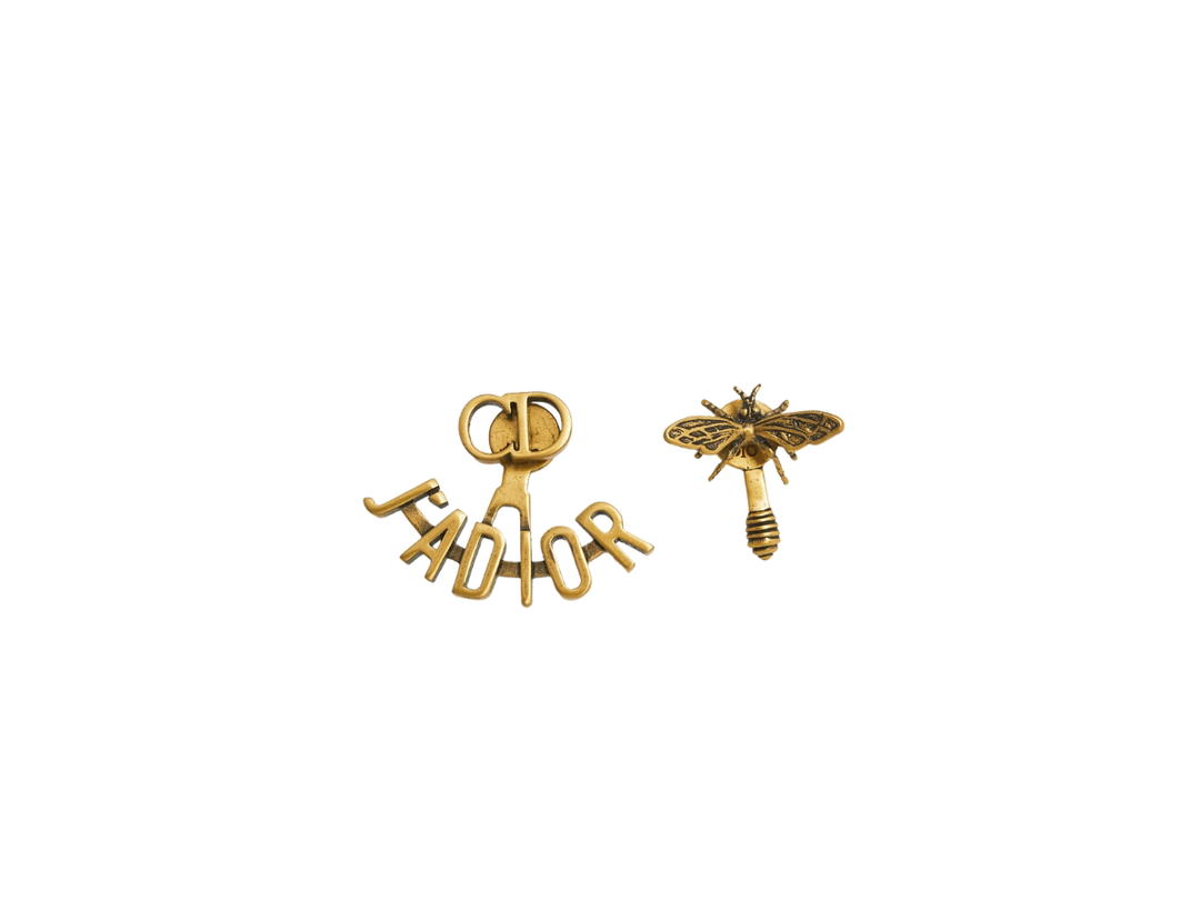 Dior Dior J'adior Earrings In Antique Gold-Finish Metal