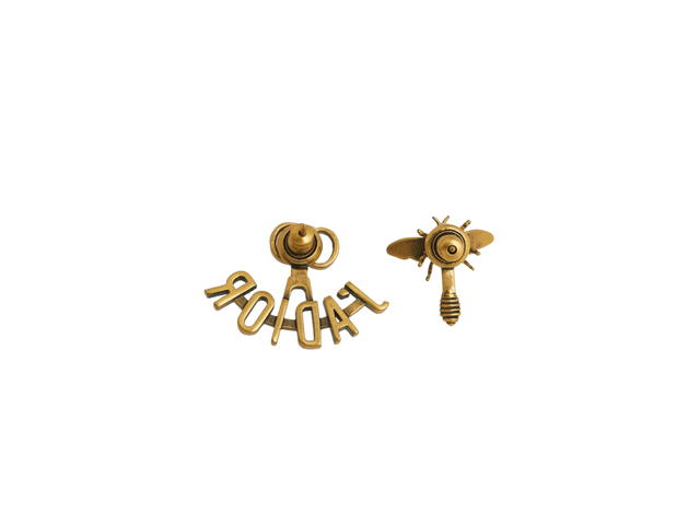 Dior Dior J'adior Earrings In Antique Gold-Finish Metal - view 2