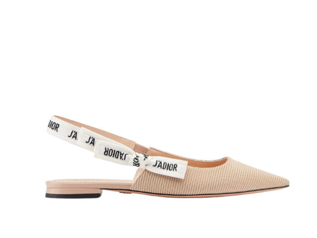 Dior Dior J'Adior Slingback Ballerina Flat Nude Fabric - view 1