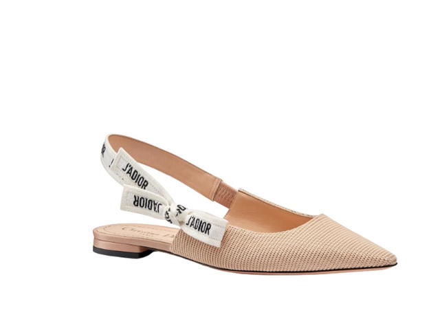 Dior Dior J'Adior Slingback Ballerina Flat Nude Fabric - view 2