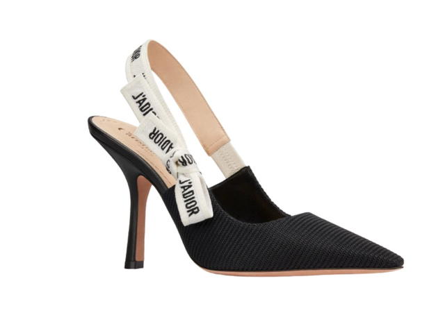Dior Dior J'Adior Slingback Pump Black Fabric (10 cm) - view 2