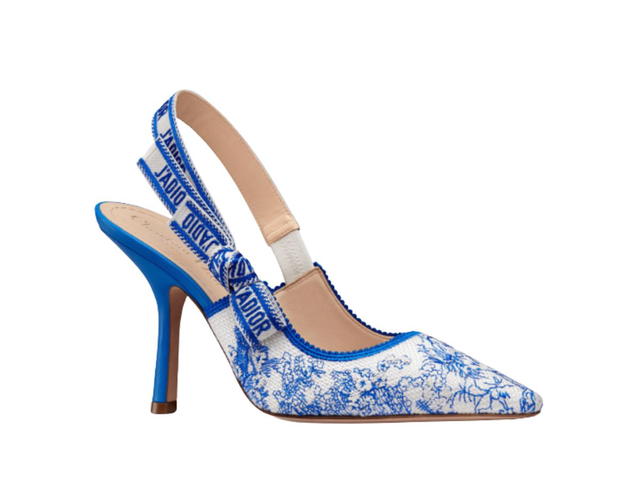 Dior Dior J'Adior Slingback Pump Bright Blue Toile de Jouy (10 cm) - view 2