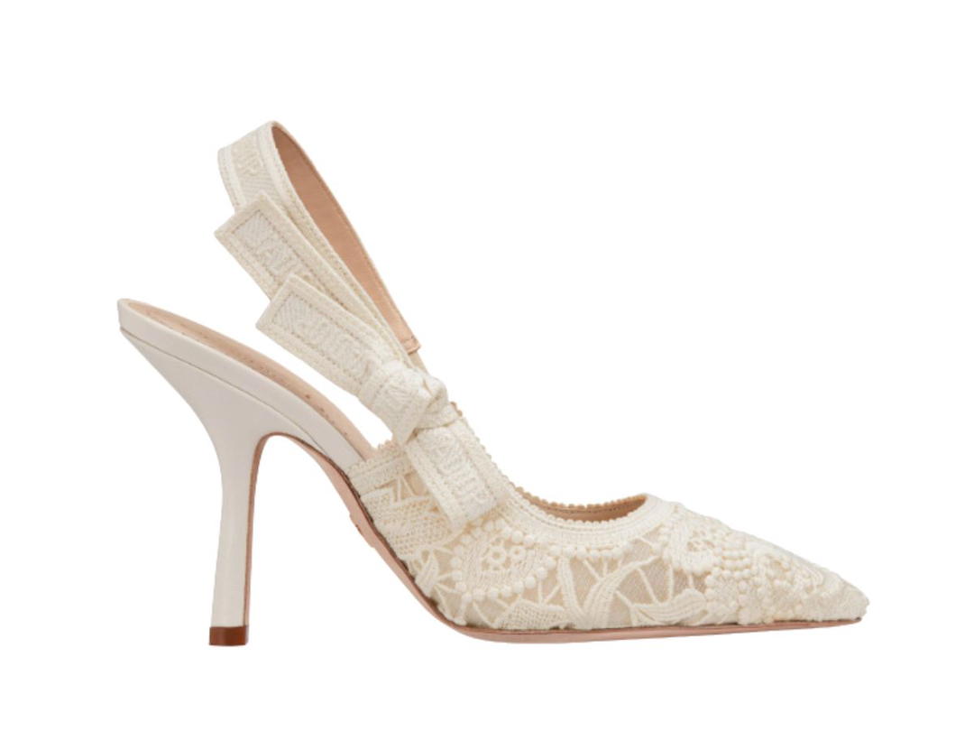 Dior Dior J'Adior Slingback Pump White Macrame (10 cm)