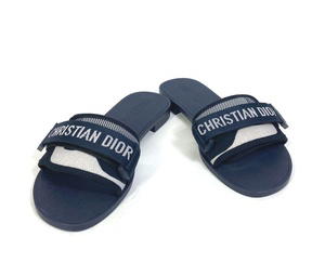 Buy Dior KCQ431CNTS85B flat logo DIOREVOLUTION shoes Sandals rubber Navy at Sasom – Authentic and Ready to Ship