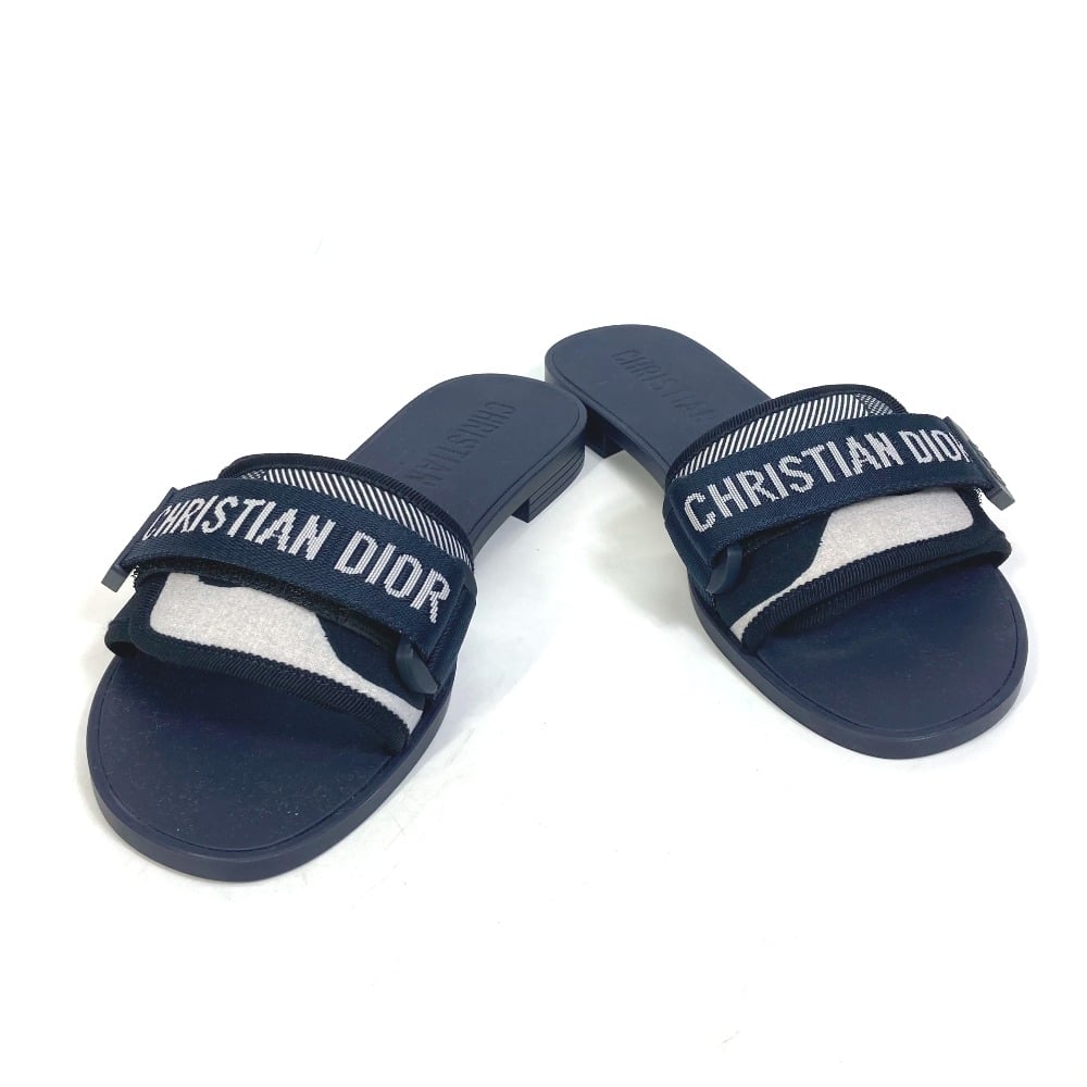 Dior Dior KCQ431CNTS85B flat logo DIOREVOLUTION shoes Sandals rubber Navy
